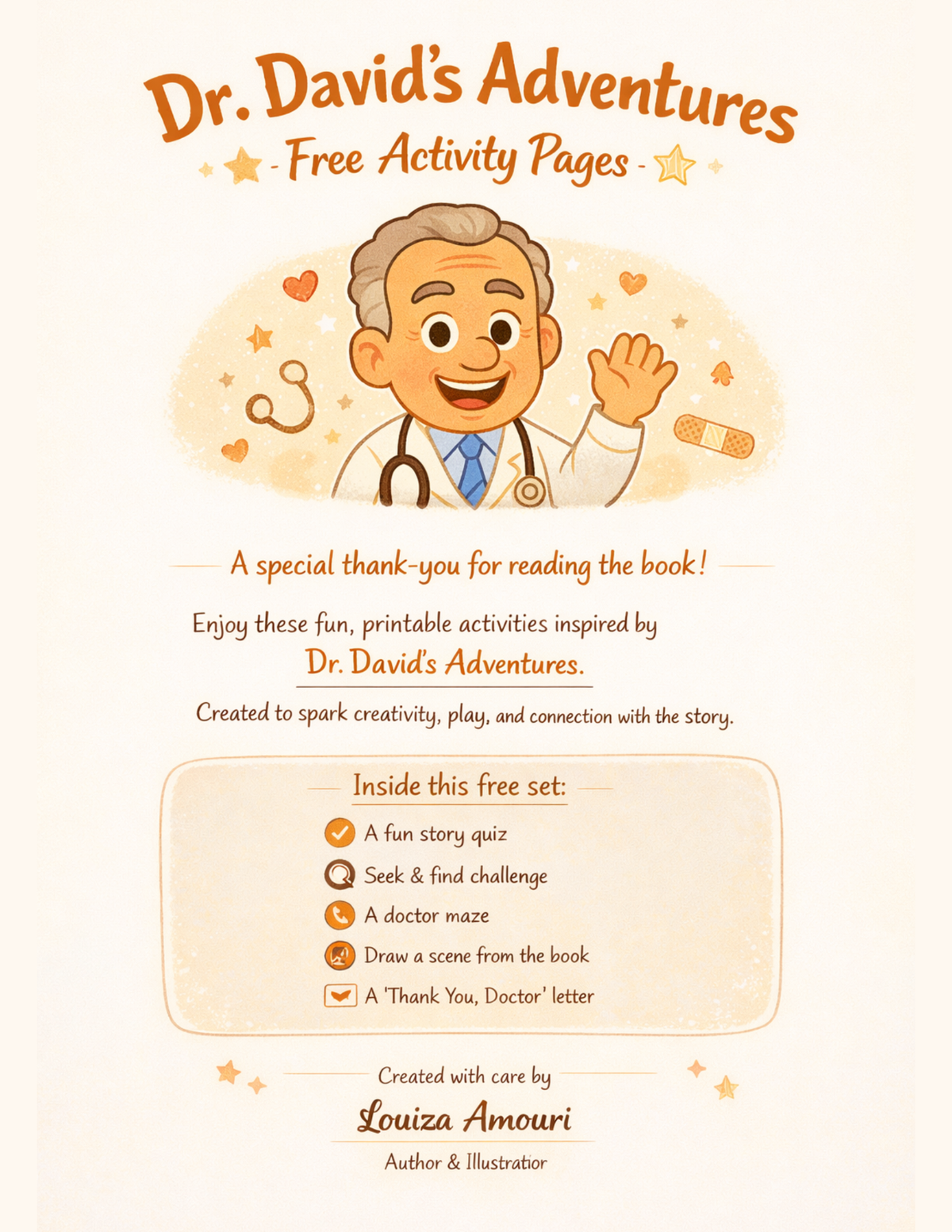 Dr. David's activity packet preview