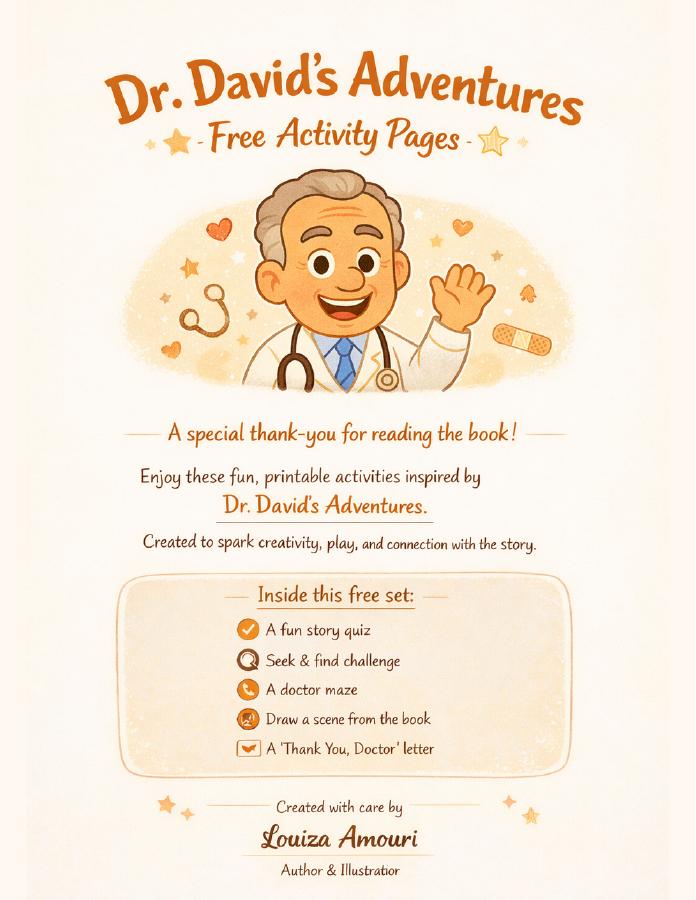First page of the Dr. David’s Adventures activity packet